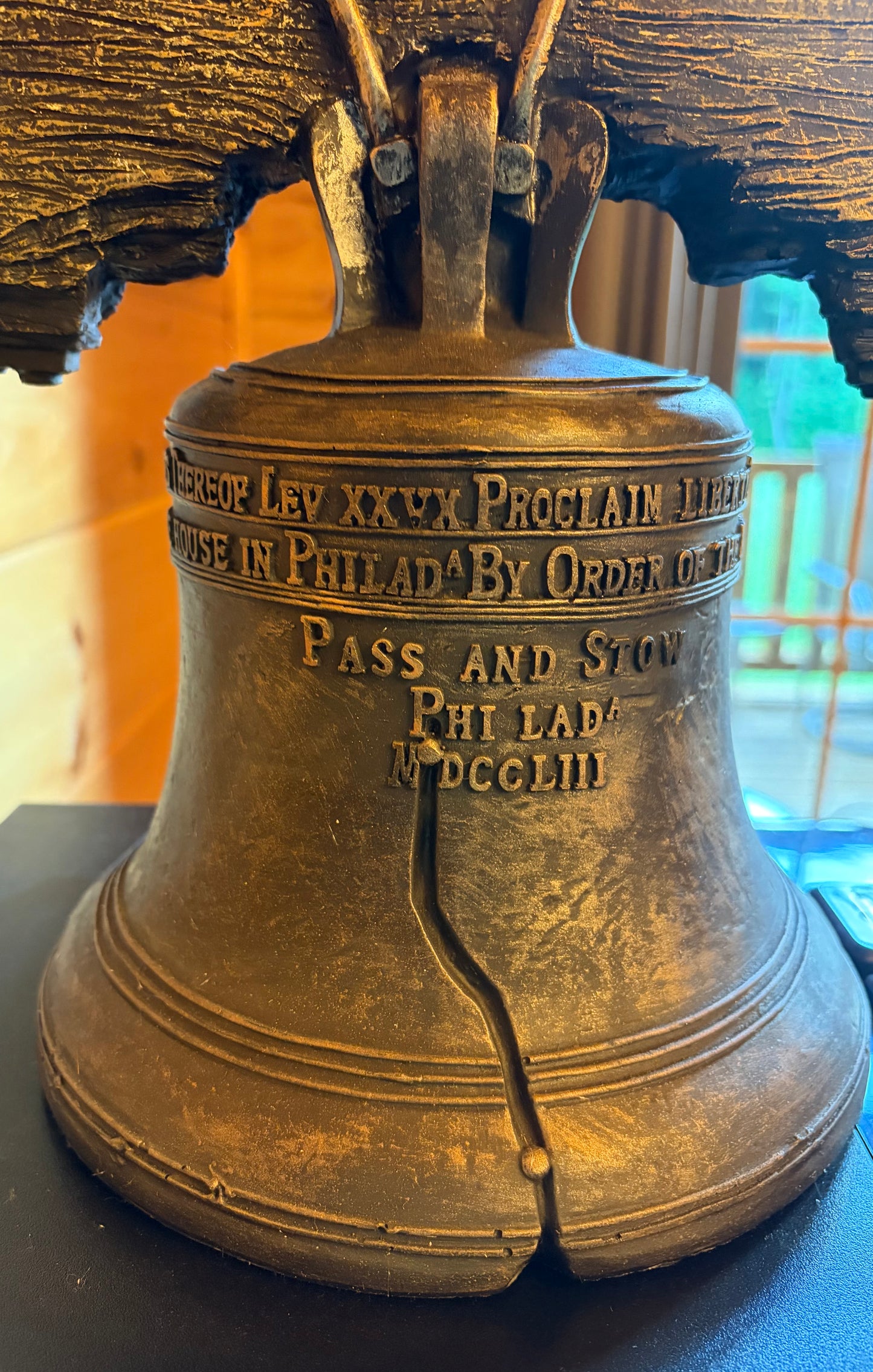 Freedom Ring Patriotic Eagle & Liberty Bell Statue-American Home Decor