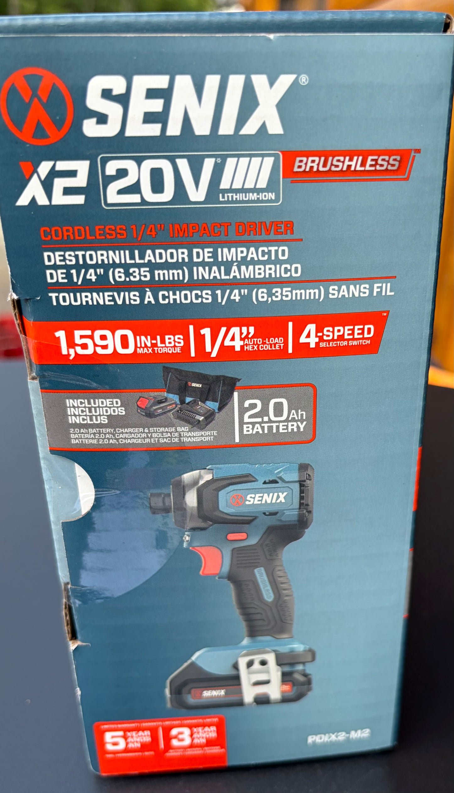 Senix X2 20V Cordless 1/4" Impact Driver Kit