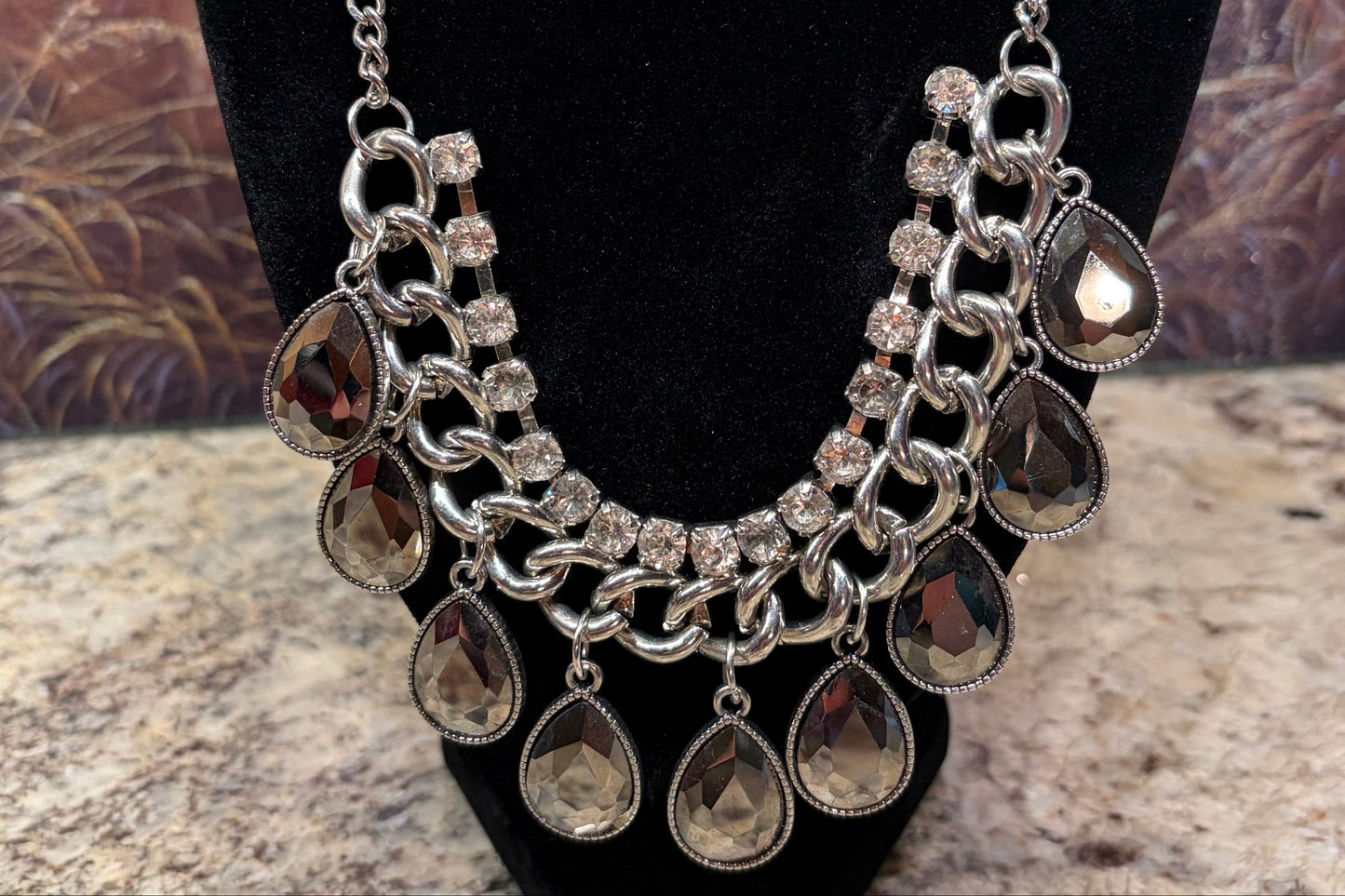 Paparazzi "All Toge-Heir Now" Silver Hematite Stone Necklace