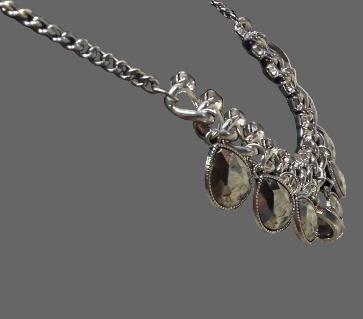 Paparazzi "All Toge-Heir Now" Silver Hematite Stone Necklace