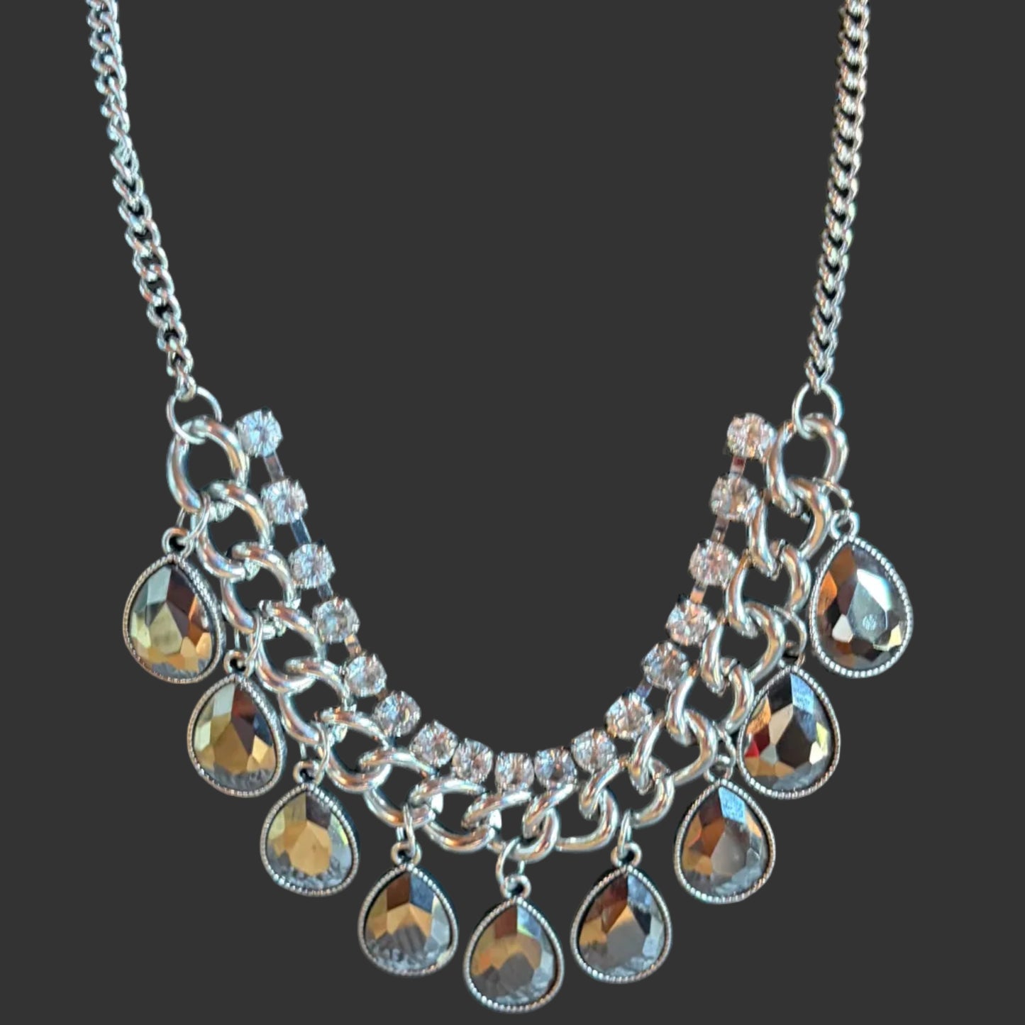 Paparazzi "All Toge-Heir Now" Silver Hematite Stone Necklace