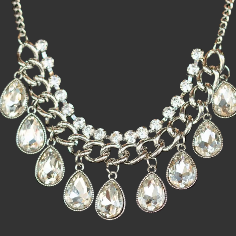 Paparazzi "All Toge-Heir Now" Silver Hematite Stone Necklace