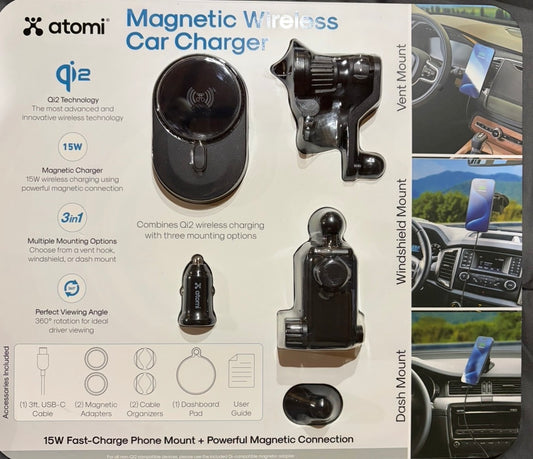 ATOMI Magnetic Wireless Car Charger